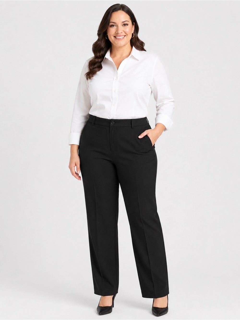 Appleseed’s Black Straight Leg Dress Pants Plus Size 20 NWT Career
